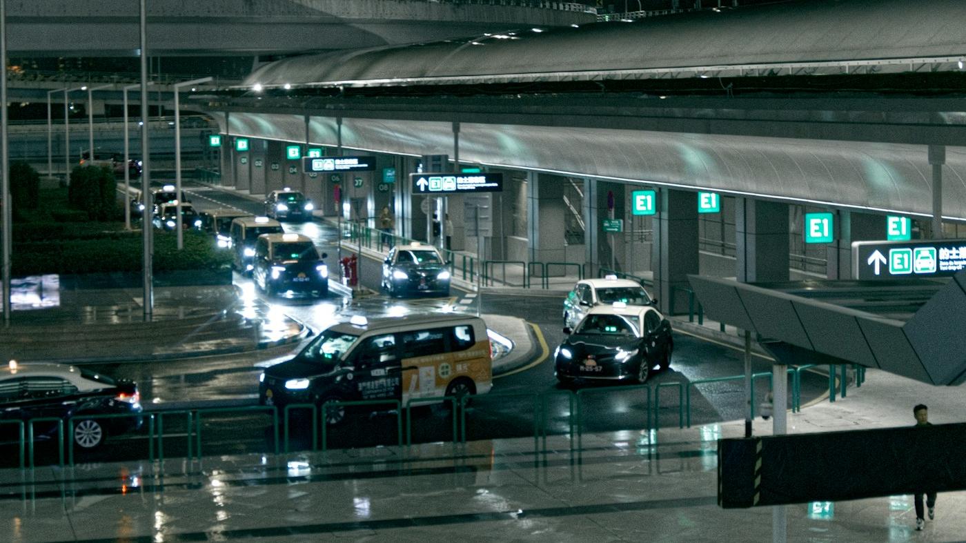 Taxi en la terminal del aeropuerto de Alicante